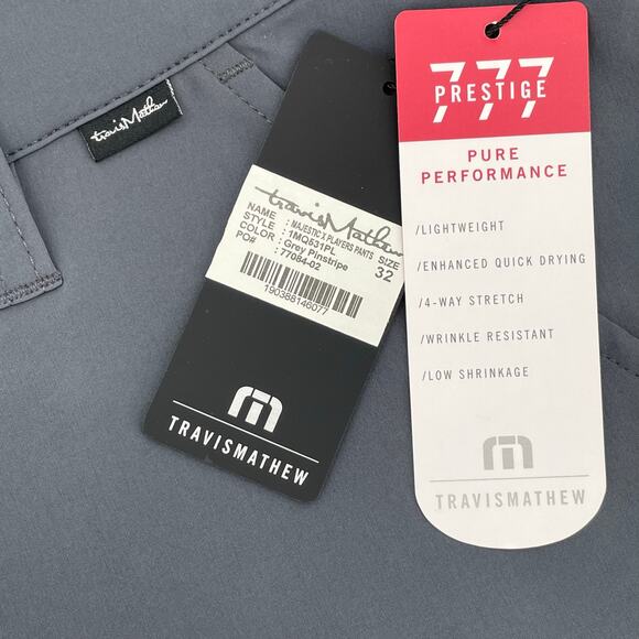 NWT Travis Matthew Majestic X Players Pants, Gray, Sz. 32 Outdoor Golf Preppy - Picture 7 of 9